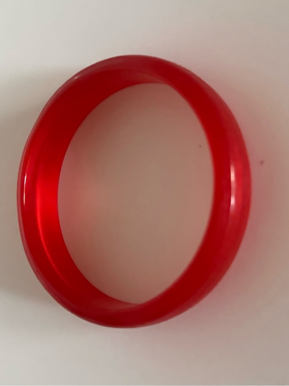 Vintage translucent cherry red bangle bracelet